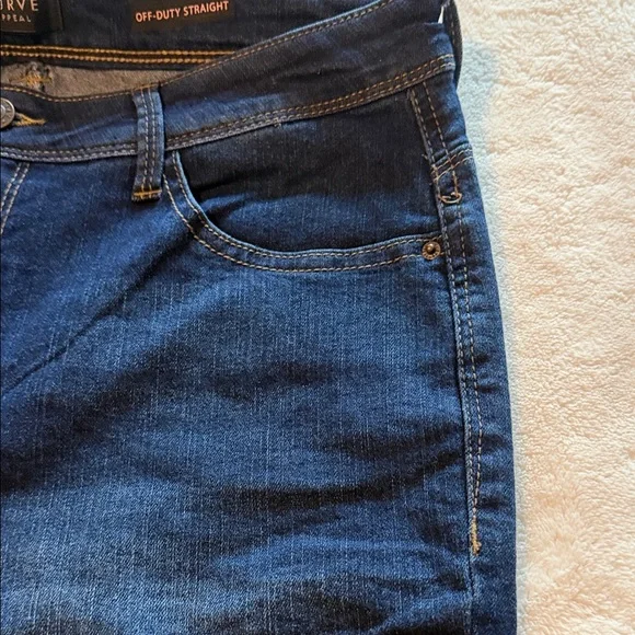 Women's Straight Leg Jeans - Dark Blue - Picture 5 of 11